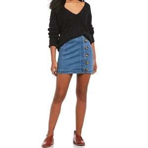 Free People Mini Denim Skirt!